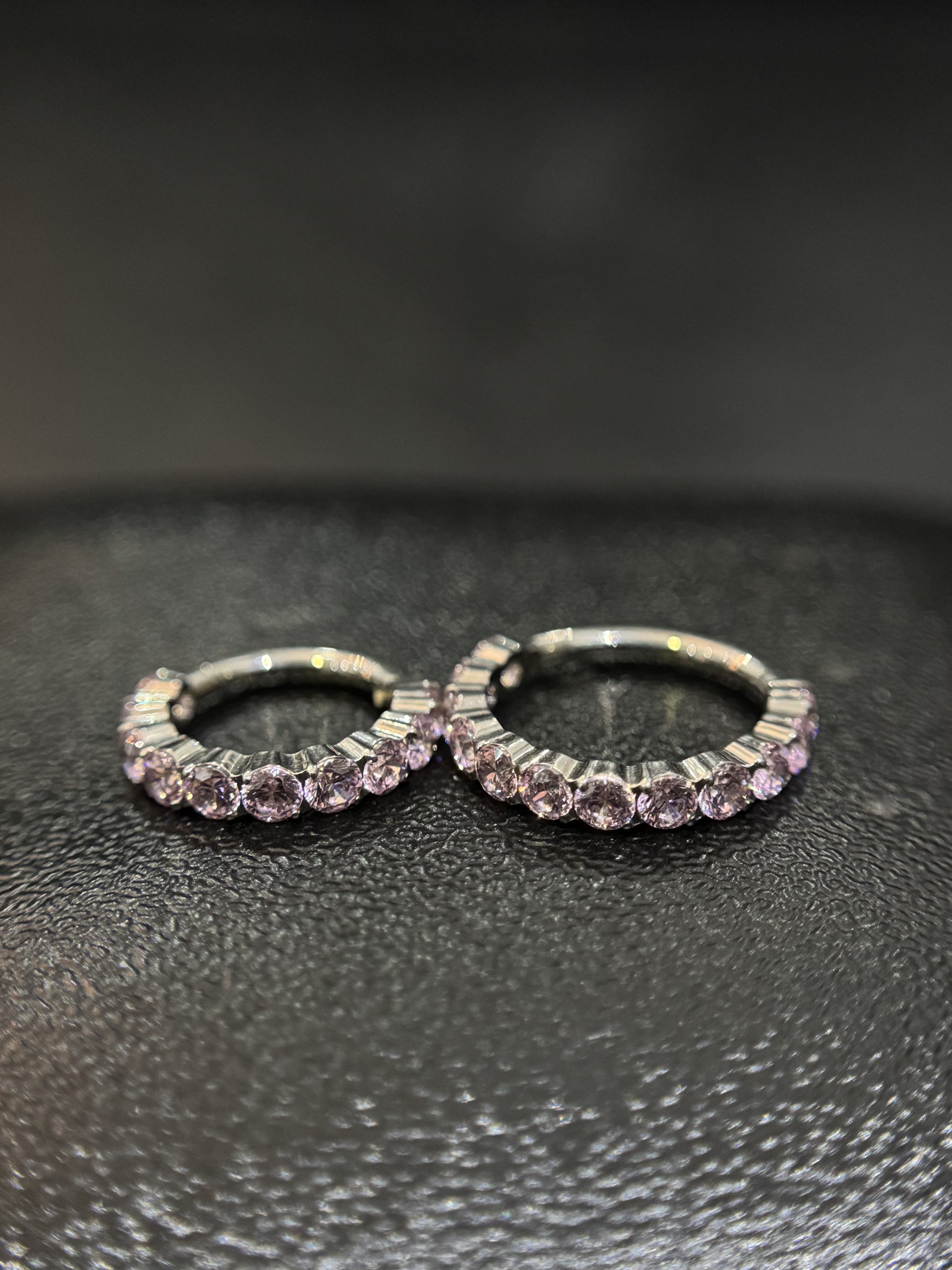 Argola Pedras G Rosa Swarosvik 8/10mm