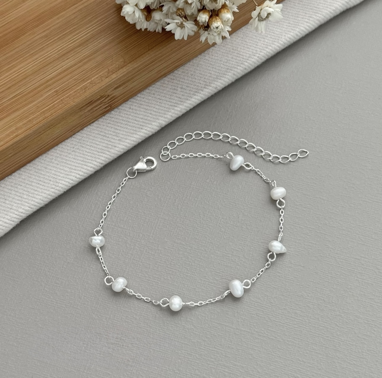 Pulseira Pérolas Naturais 