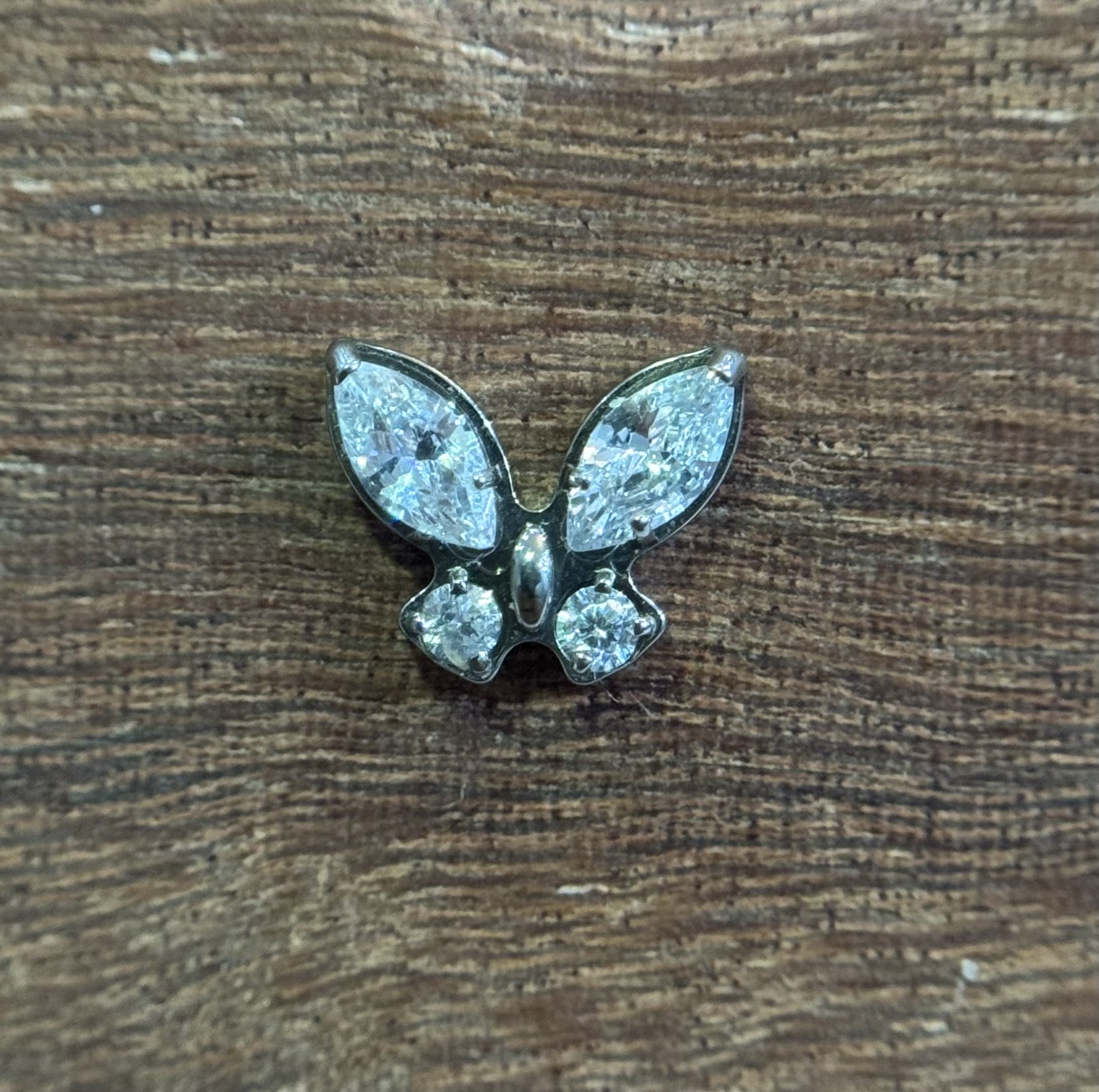 Labret Borboleta G Prata