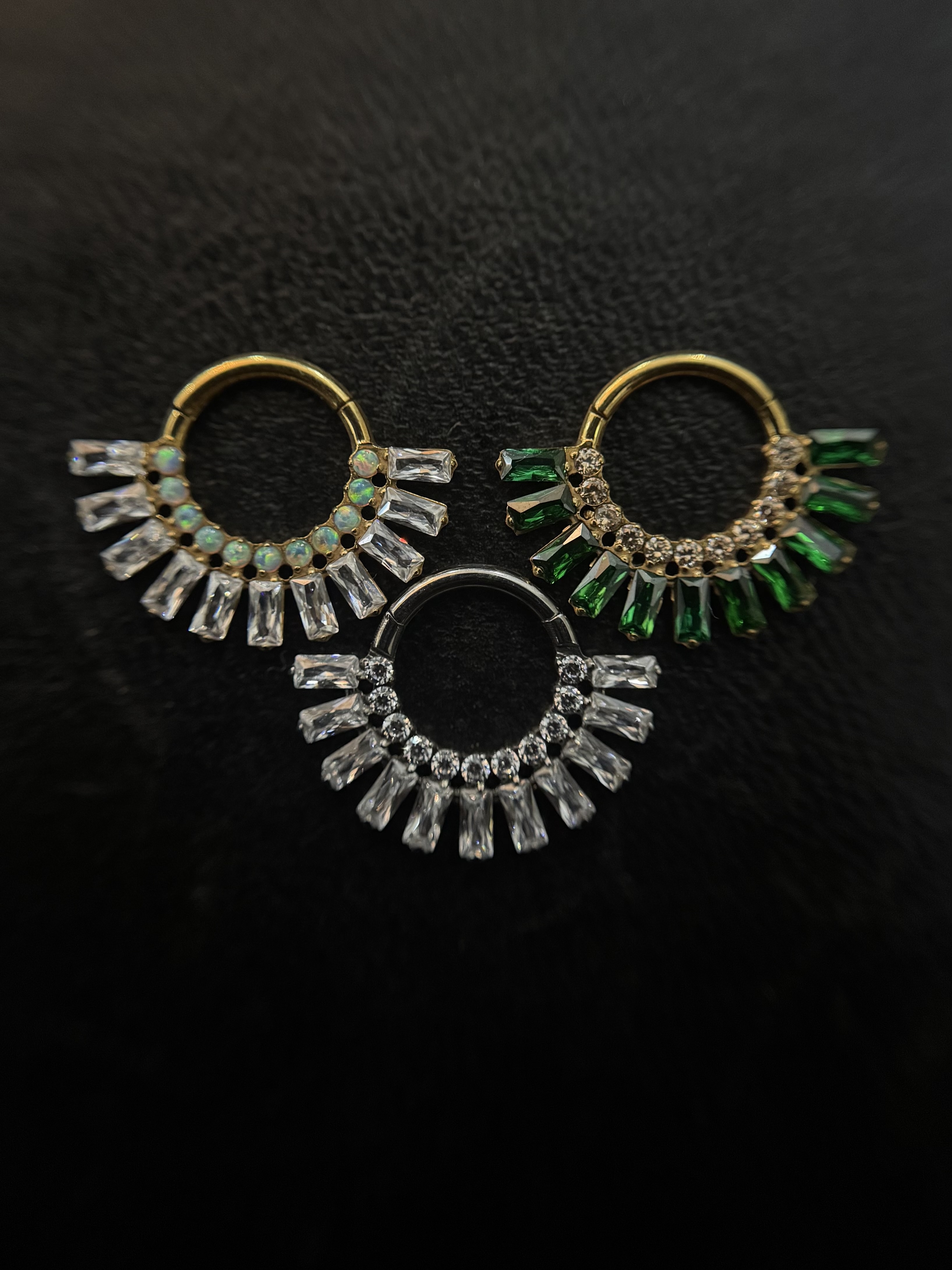 Argola Leque Luxo Verse/Transparente: Prata ou Dourada
