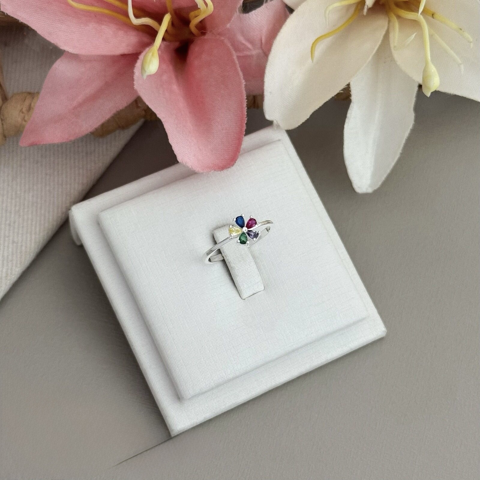 Anel Flor Colorida