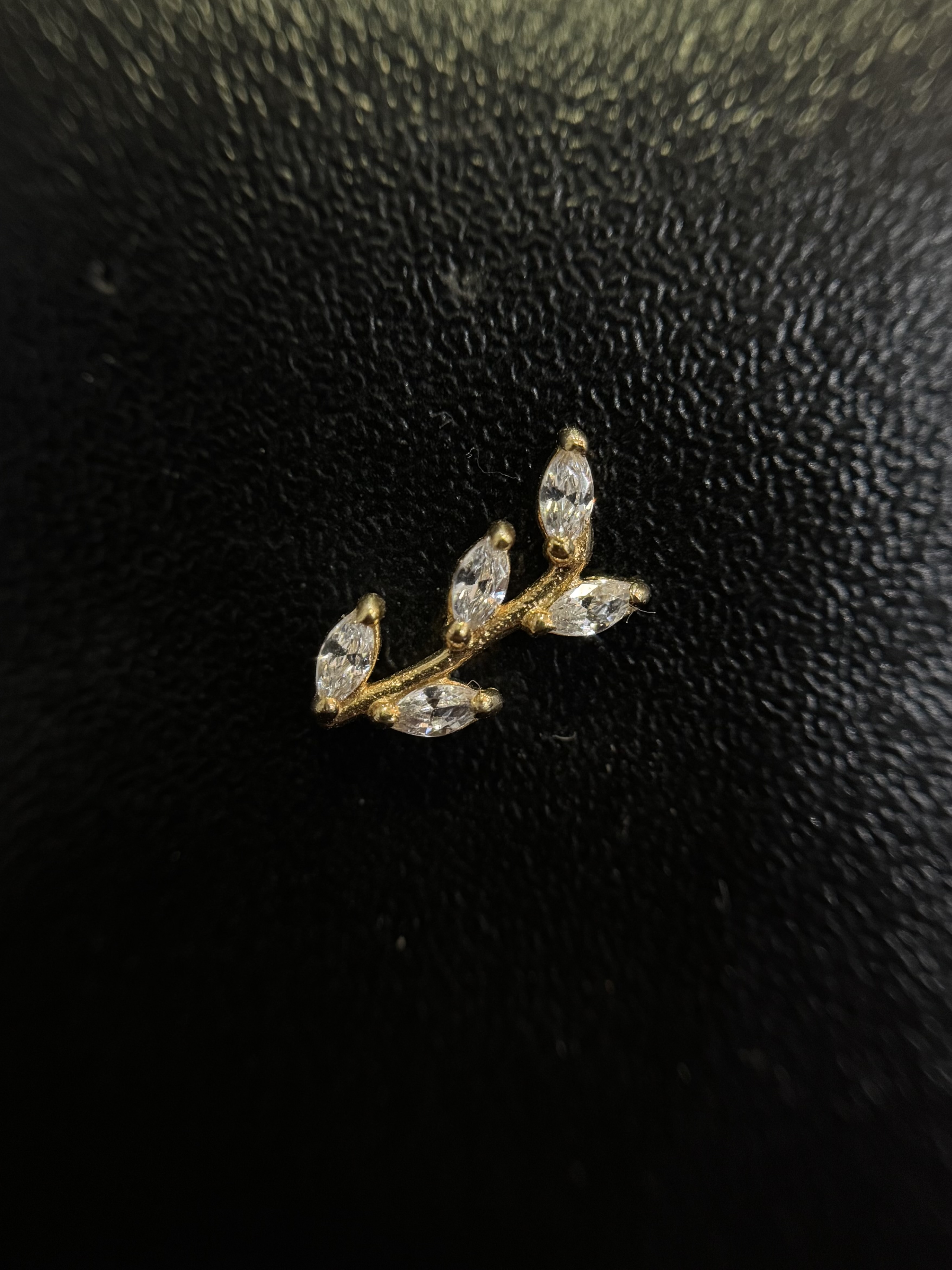 Labret Ramo Cravejado Zircônia