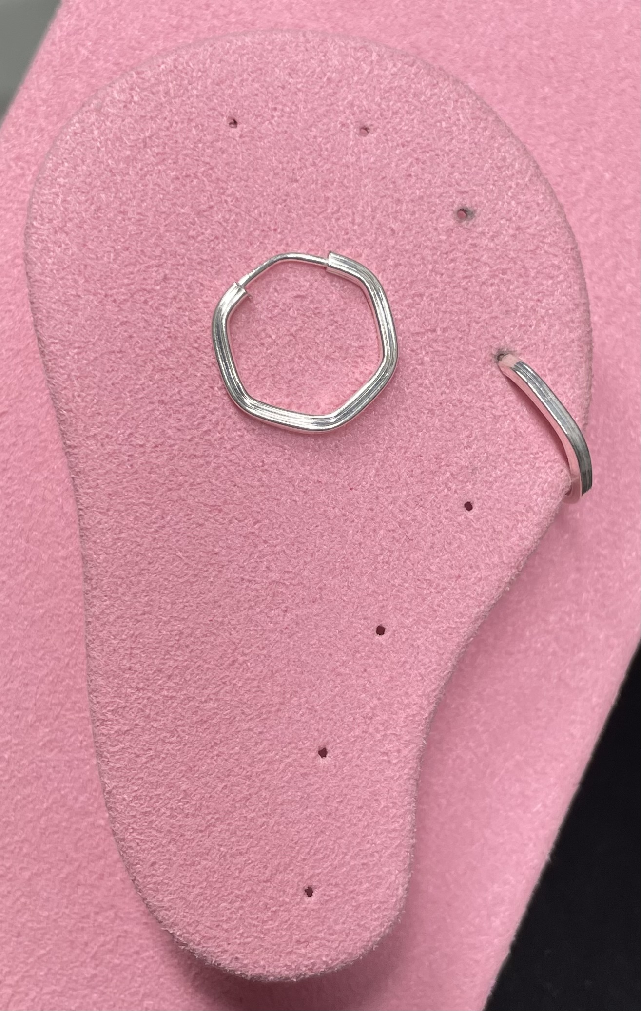 Argola Hexagonal  3mm