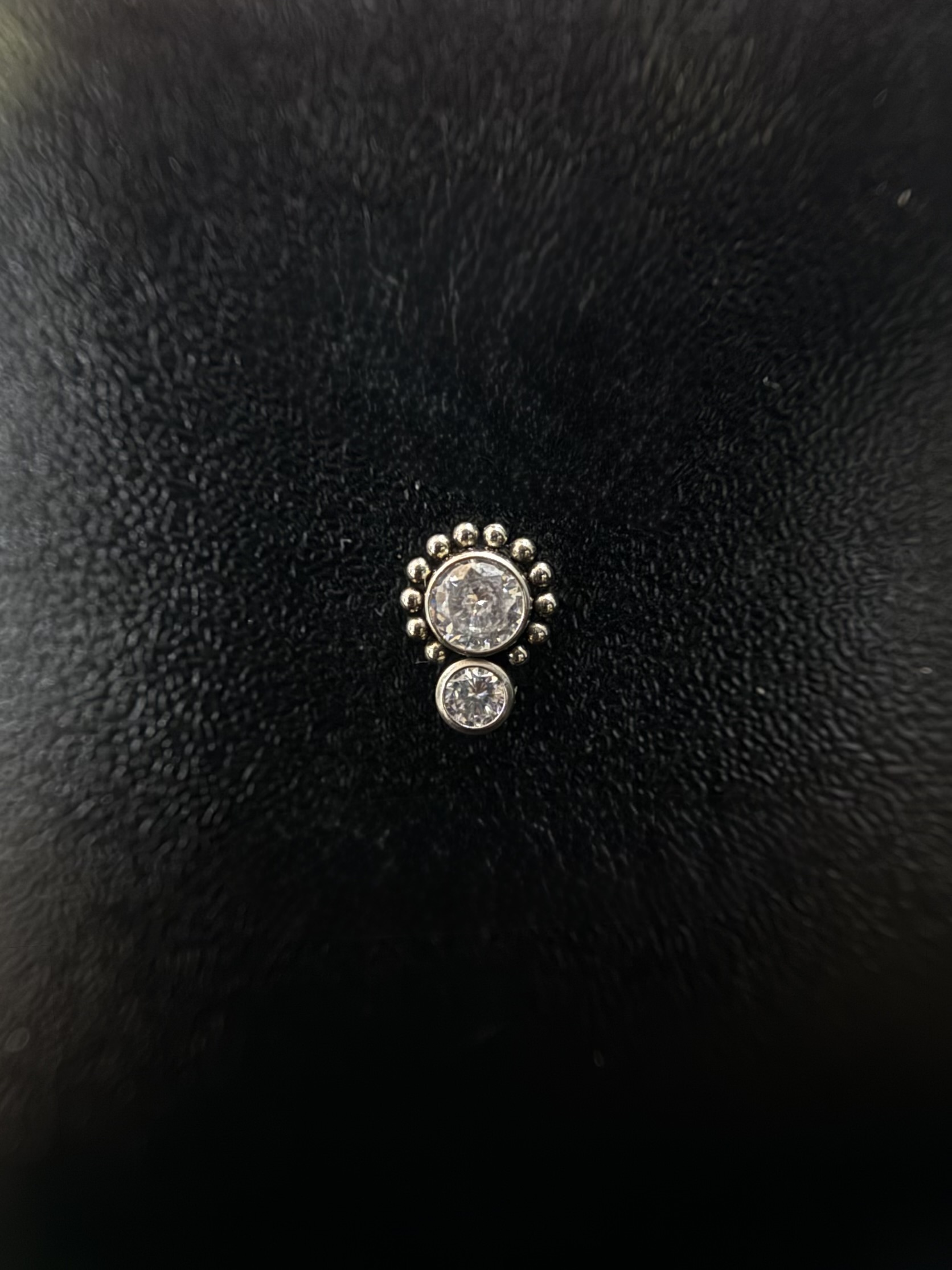 Labret Indiano 2 Pontos de Luz Transparente 