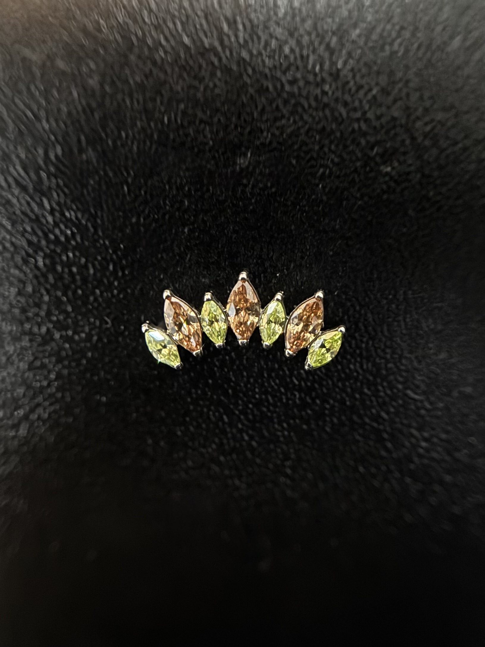 Cluster Filetes Luxo Laranja e Verde Florescente 