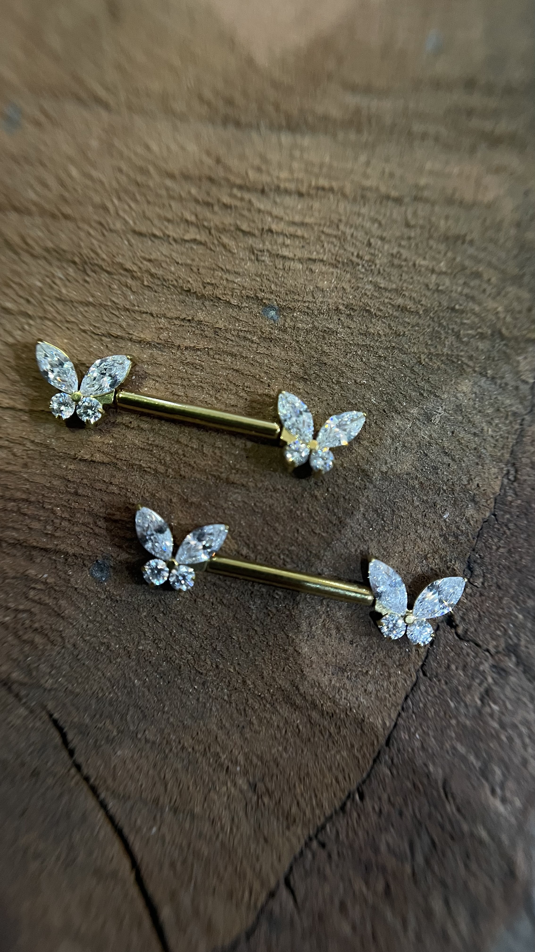 Par Mamilos Borboleta Dourada