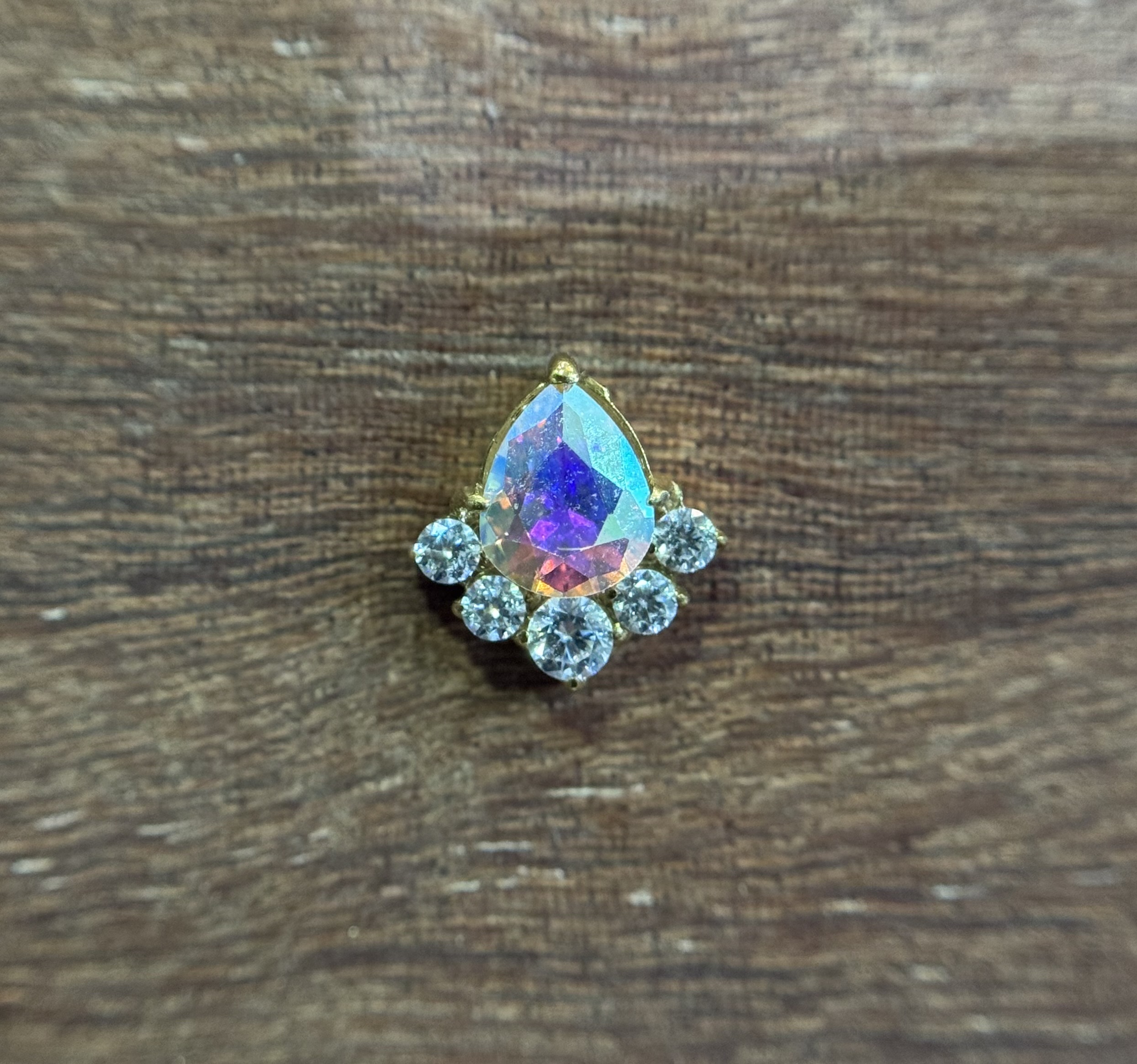 Labret Gota Luxo Boreal Dourado
