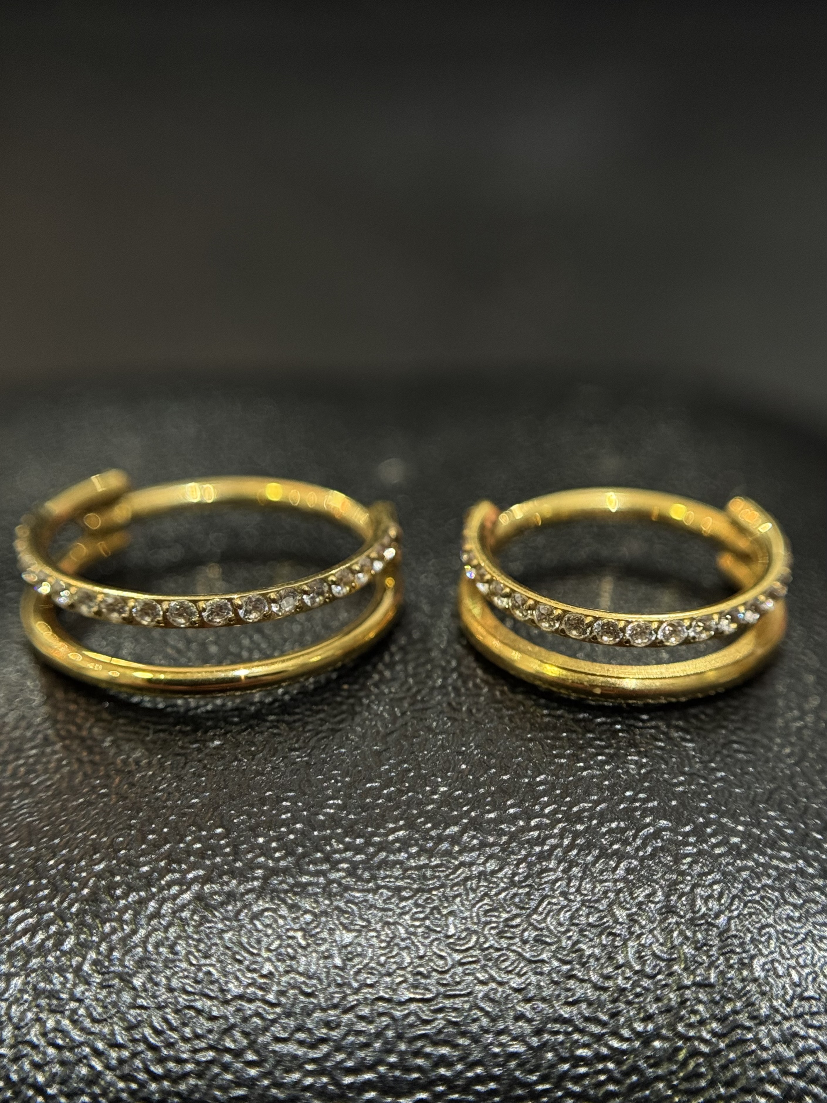 Argola 1 Fio/Cravejado 8/10/12cm Dourado 