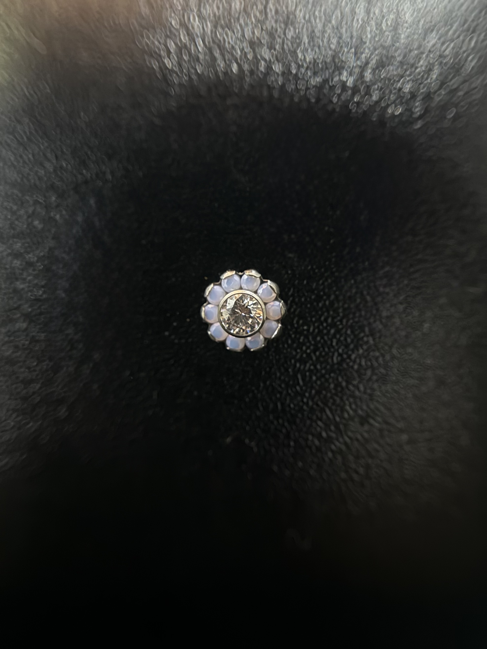 Labret Flor G Opala Branca
