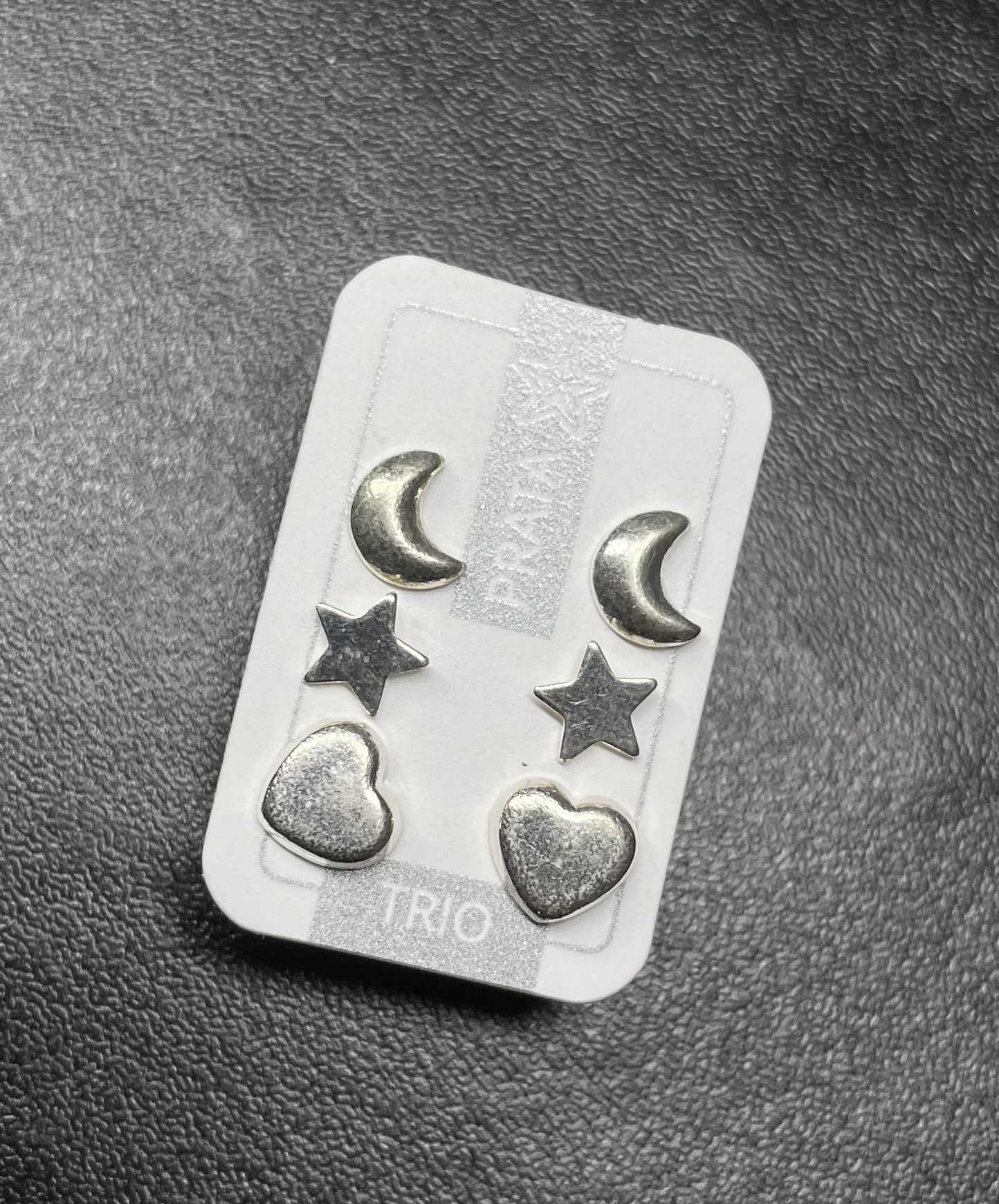 Trio de Brincos Coração/Estrela/Lua