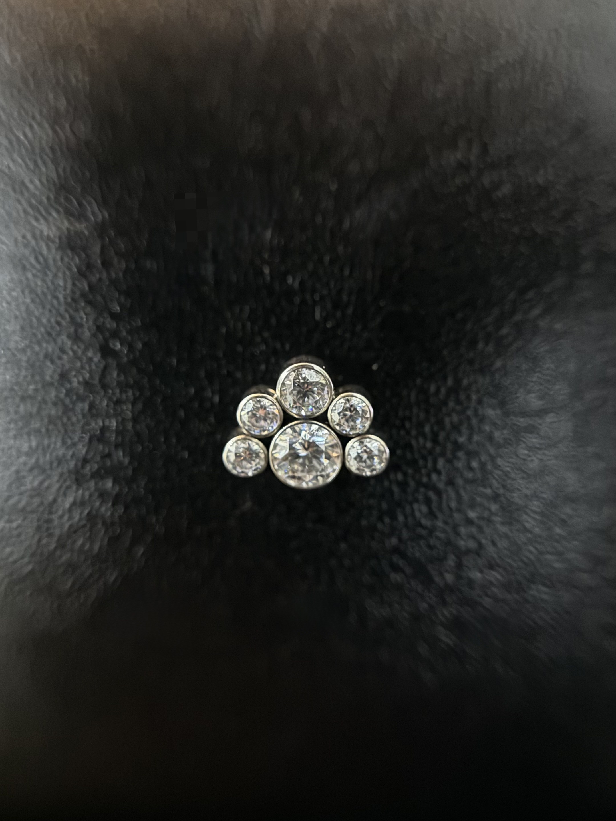 Labret A9 6 Pedras Zircônia Transparente 