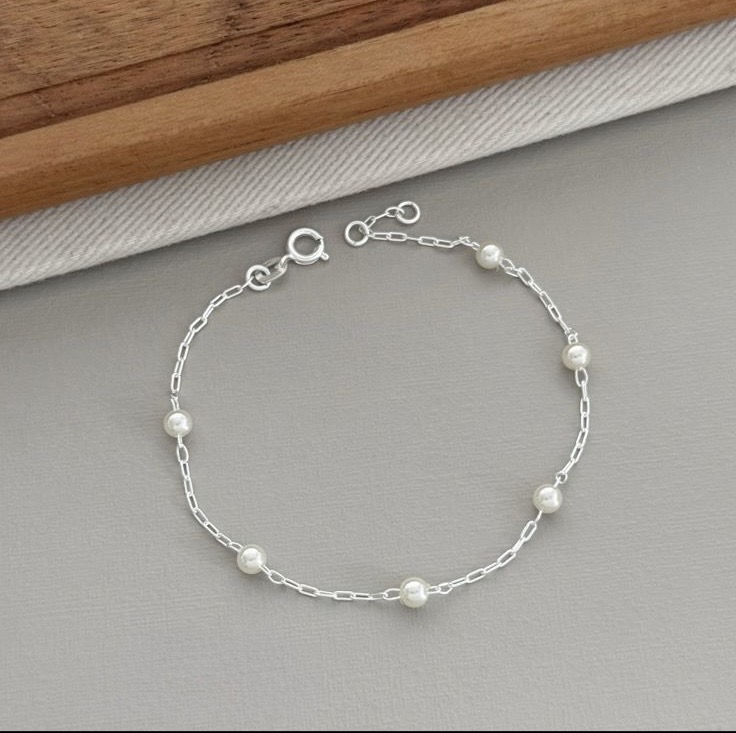 Pulseira Mini Pérolas Artificiais 