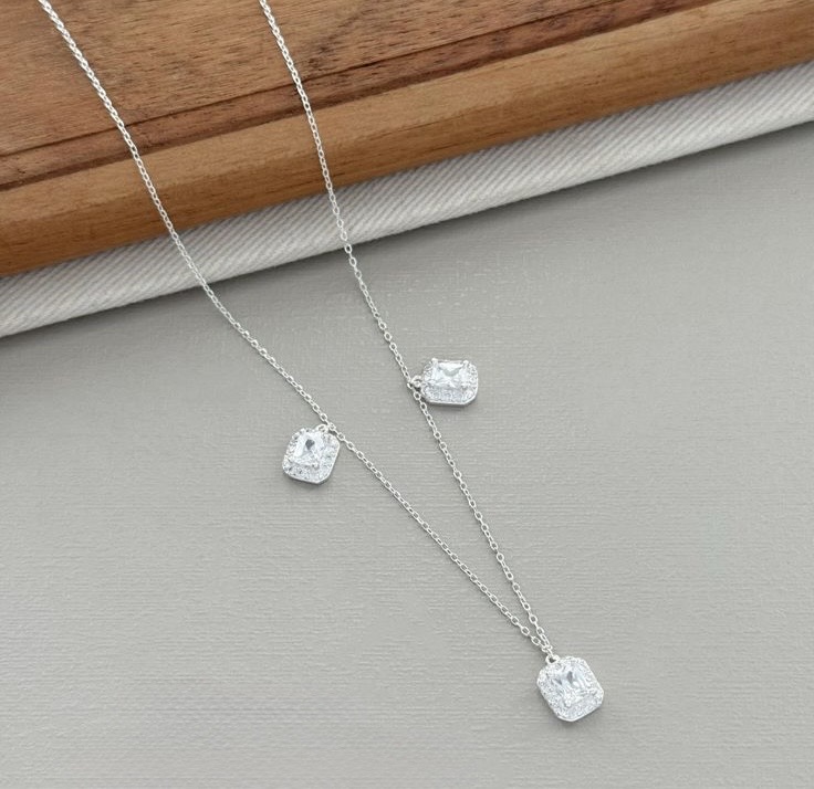 Colar 3 Quadrado Luxo