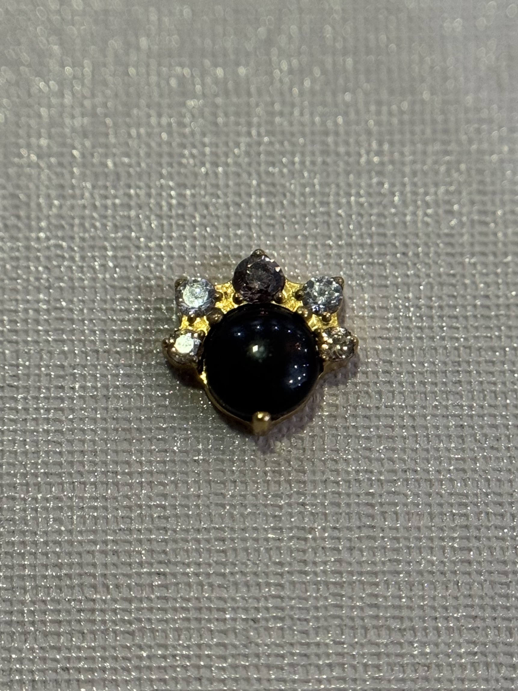 Labret Luxo Ônix/Black Dourado