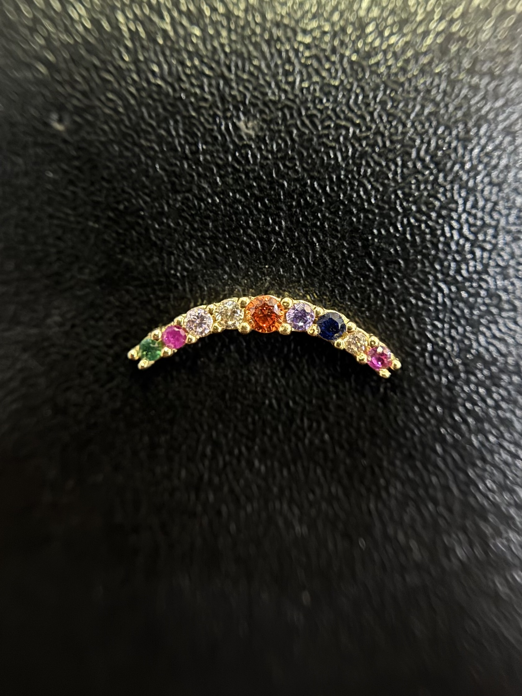 Labret Cluster Fino Colorido Zircônia 