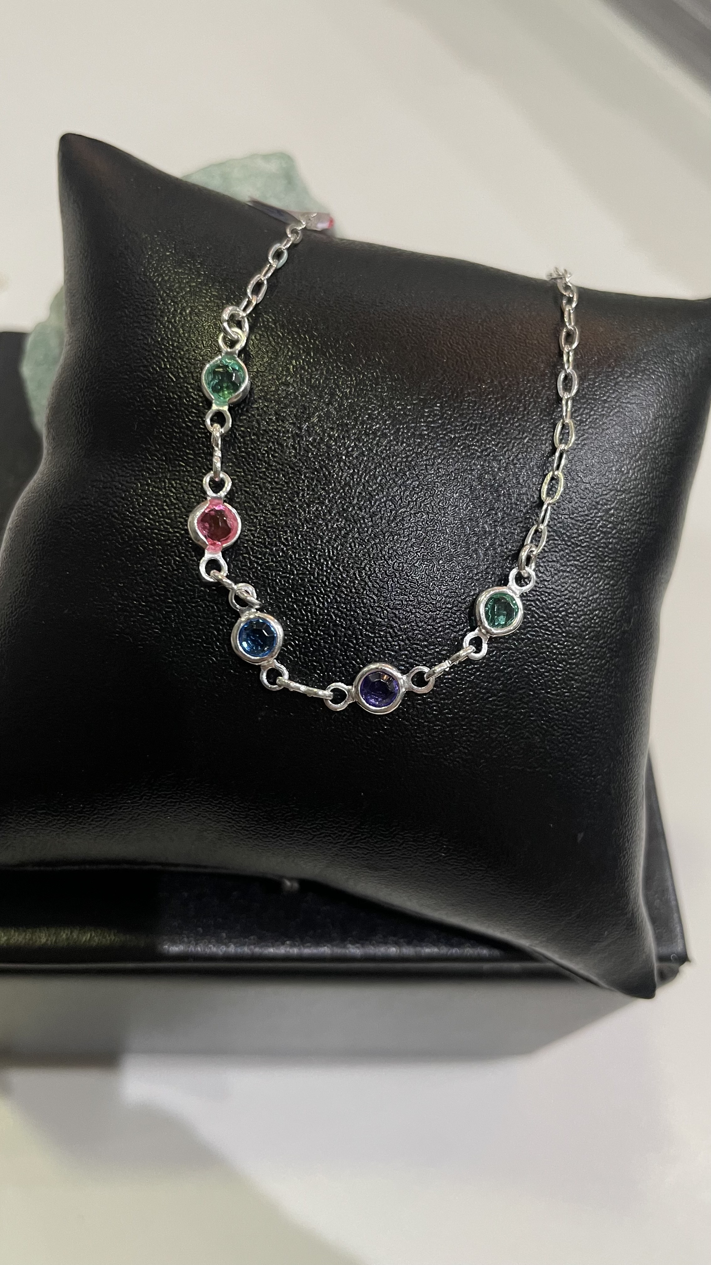 Pulseira 5 pedras coloridas 
