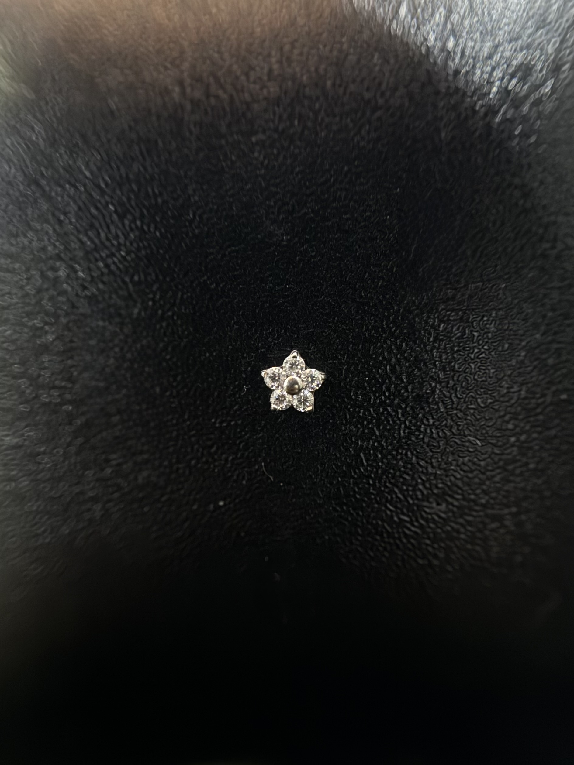 Labret Mini Flor Prata