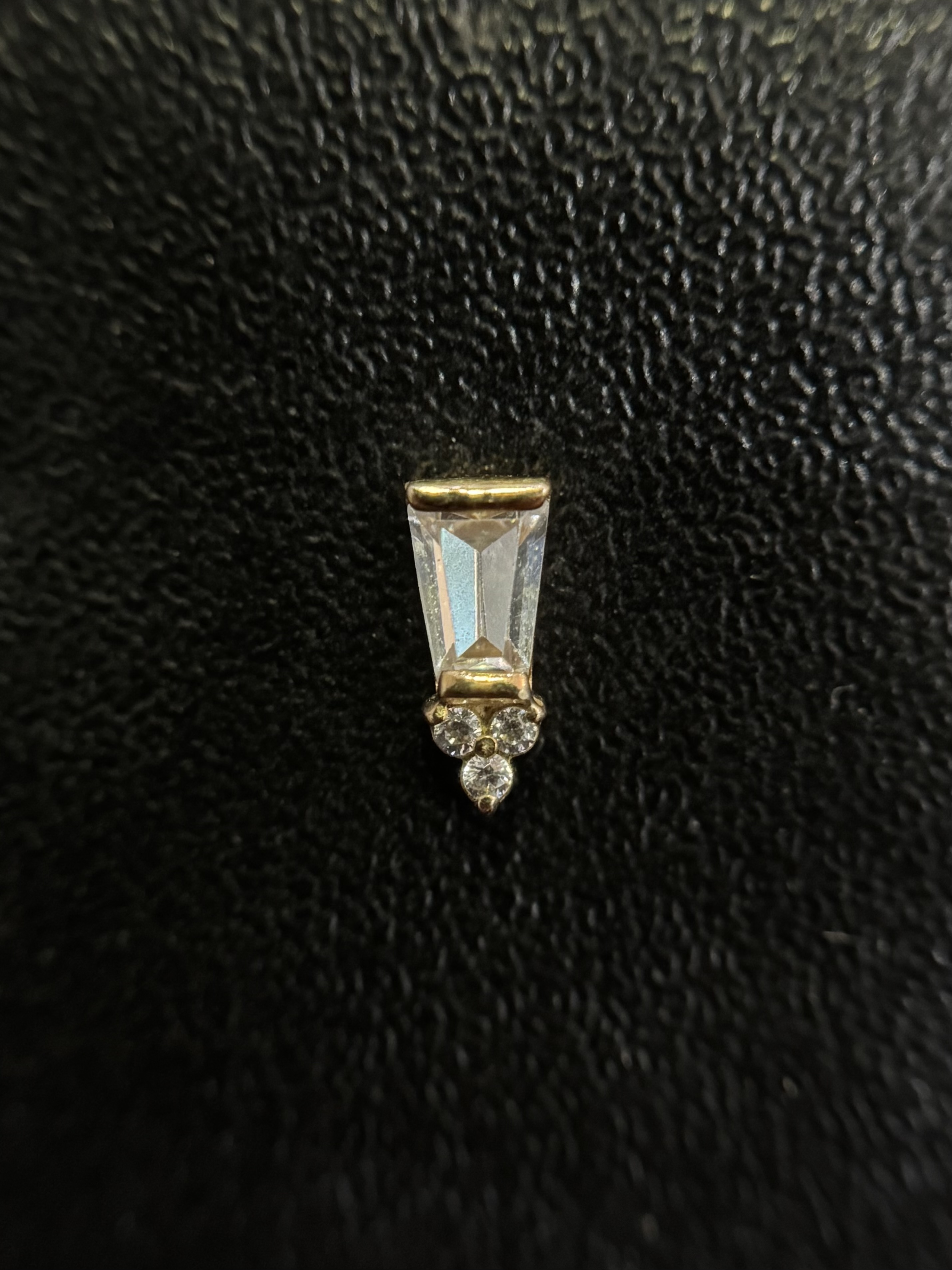 Labret Retangular/Mini Trinity Zirconia