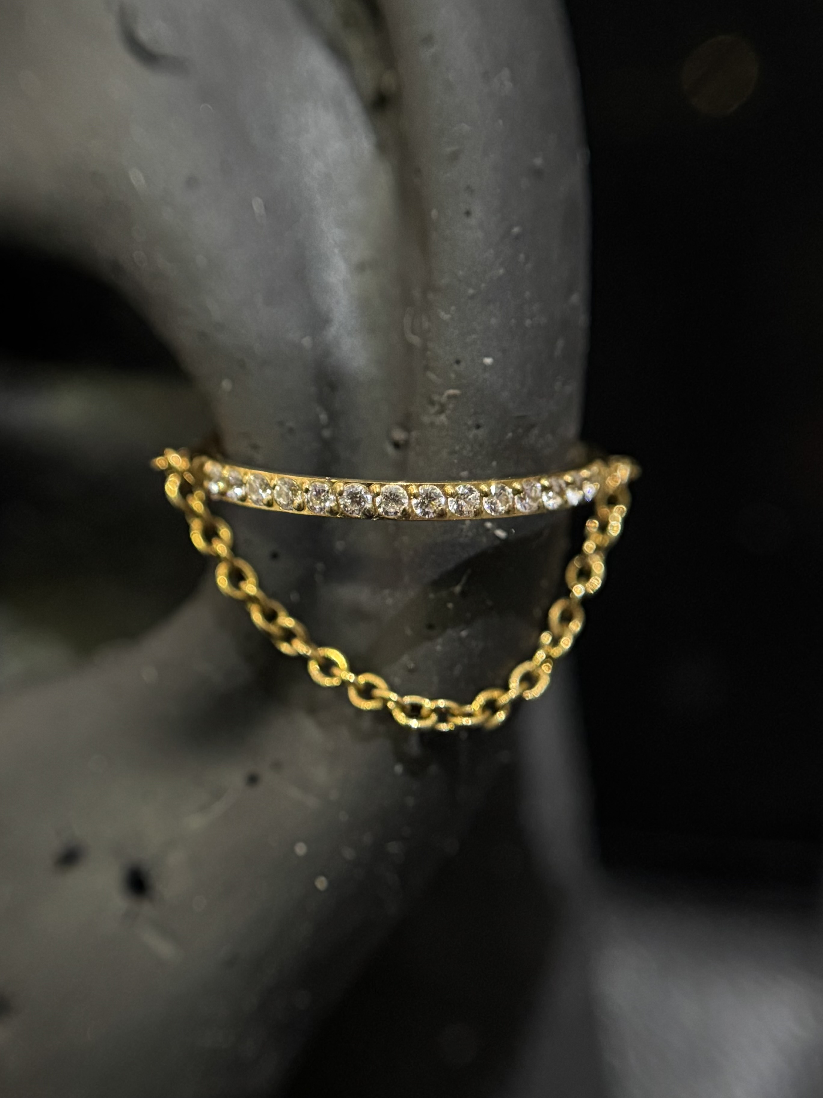 Argola Um Fio/Corrente 8/12cm Dourada
