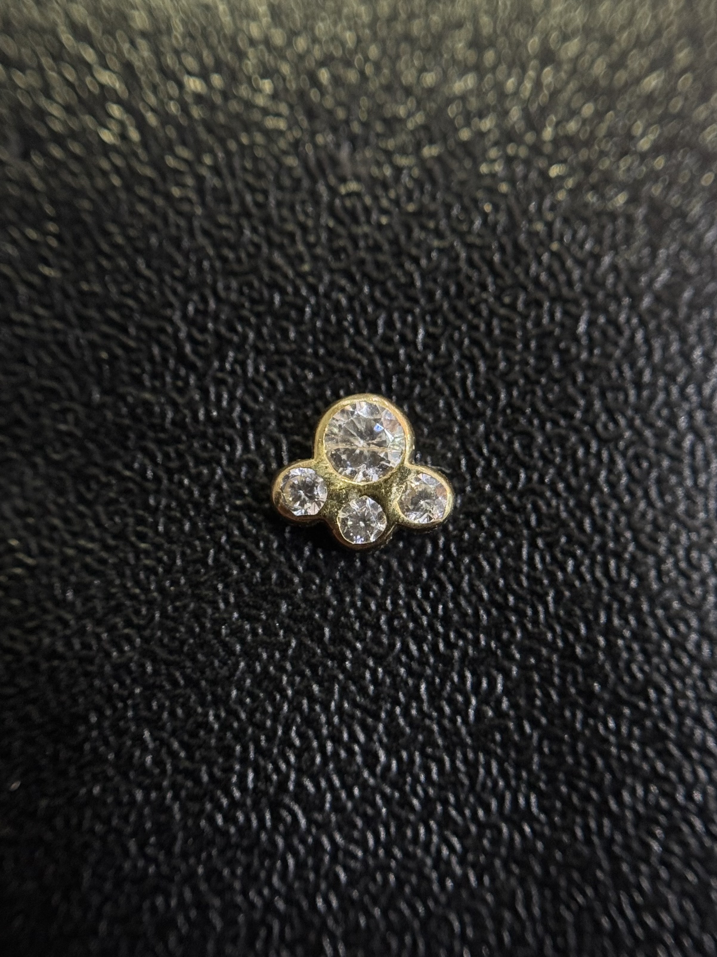 Labret Patinha Toda Cravejada Zircônia 