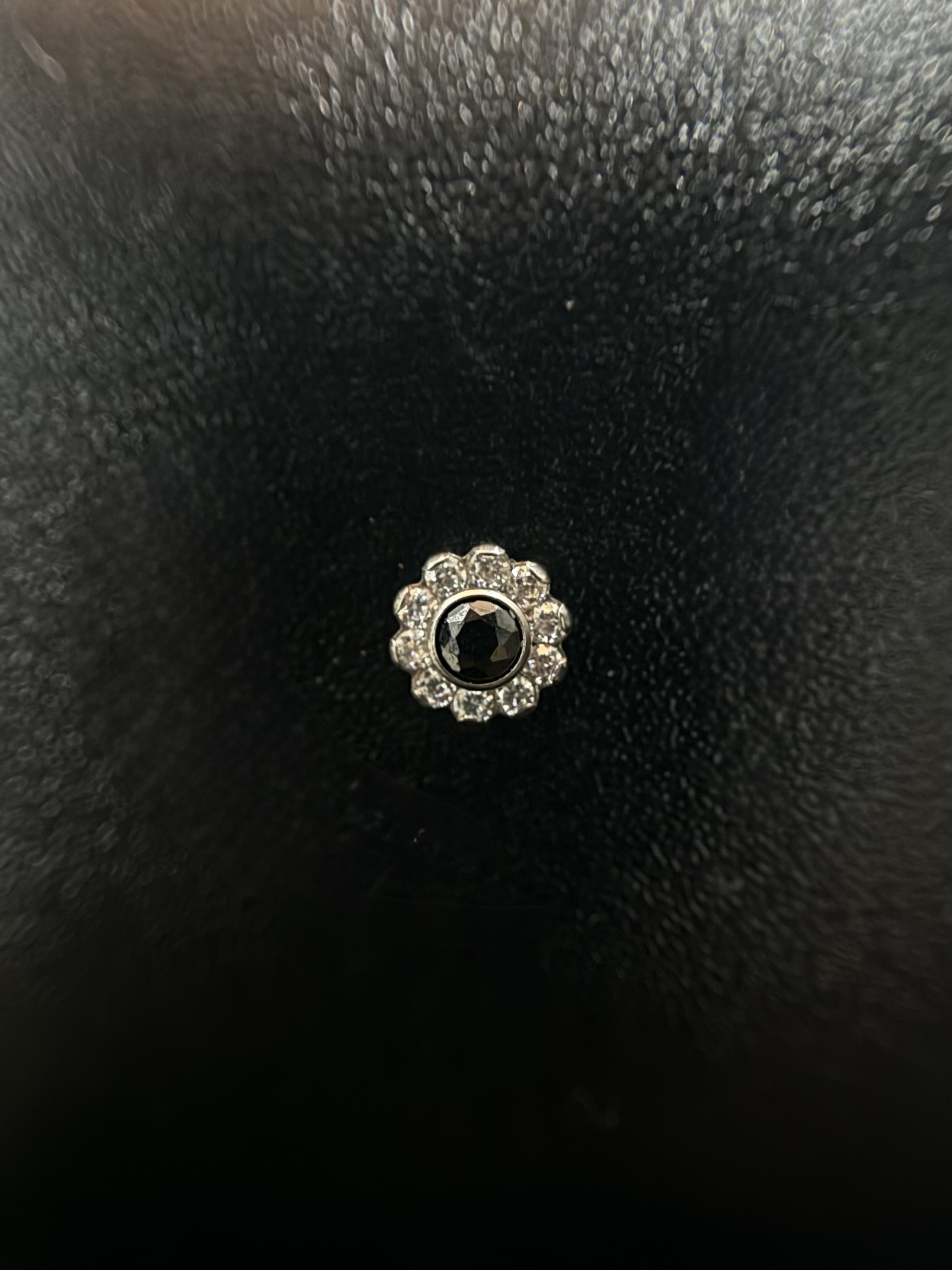 Labret Flor G Black com Transparente 