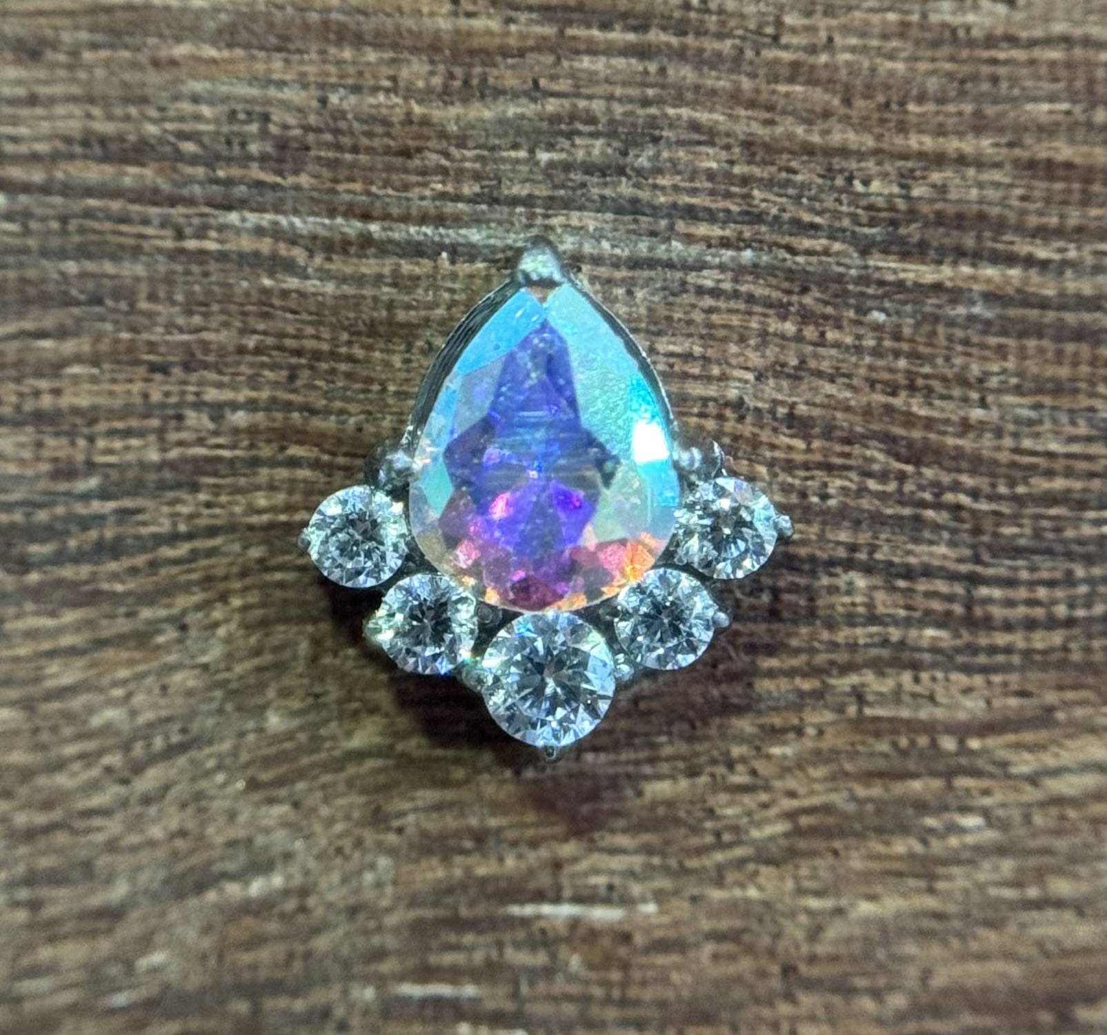 Labret Gota Luxo Boreal Prata