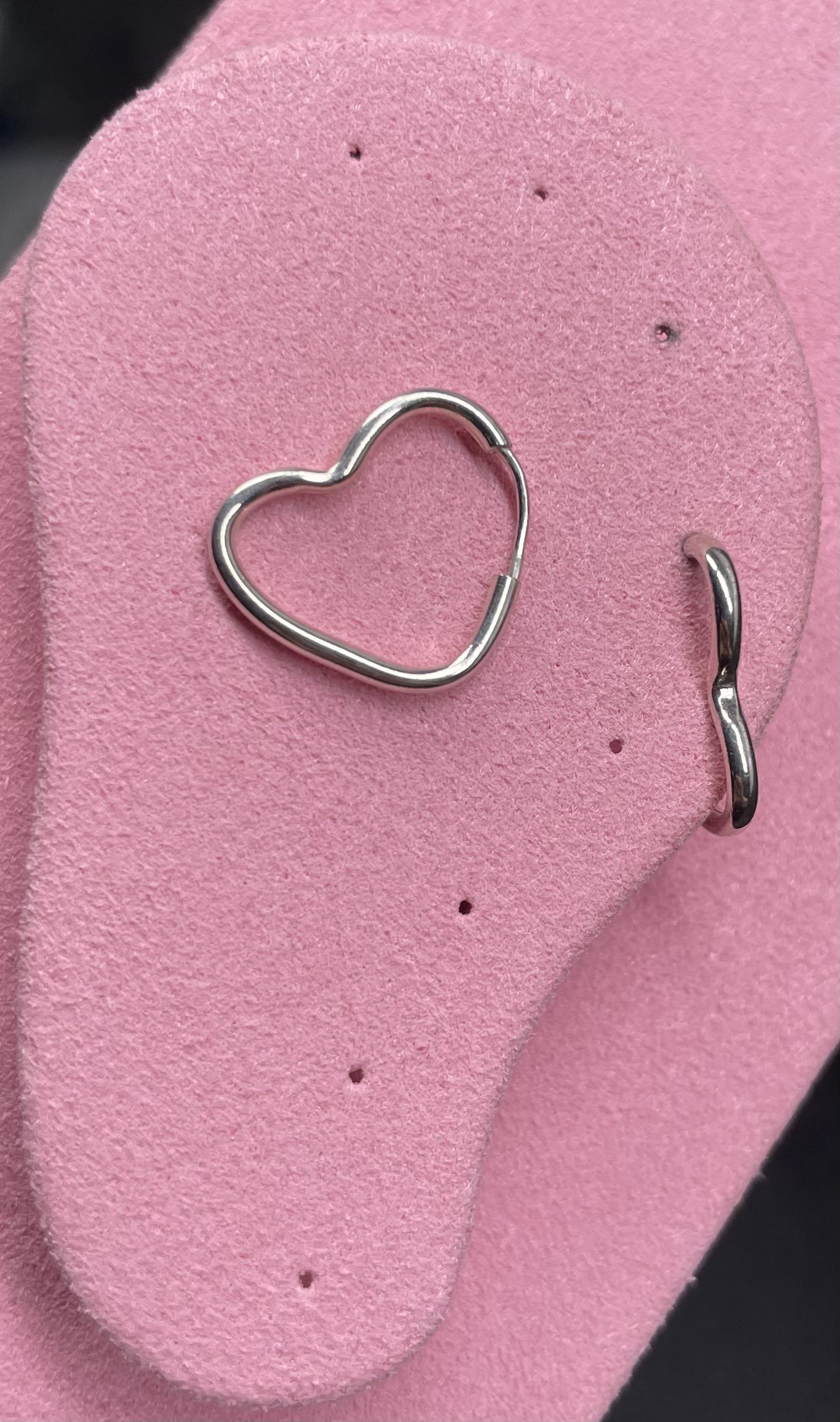 Argola Coração Liso Torção 3mm