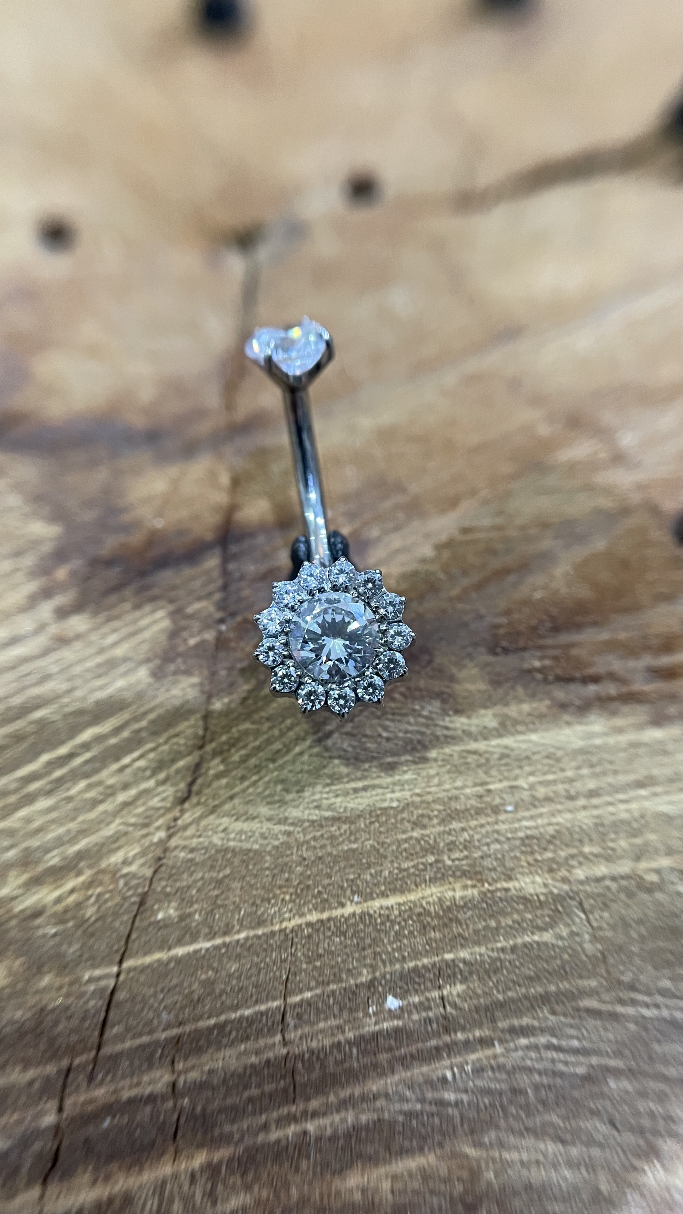 Umbigo Flor G Prata