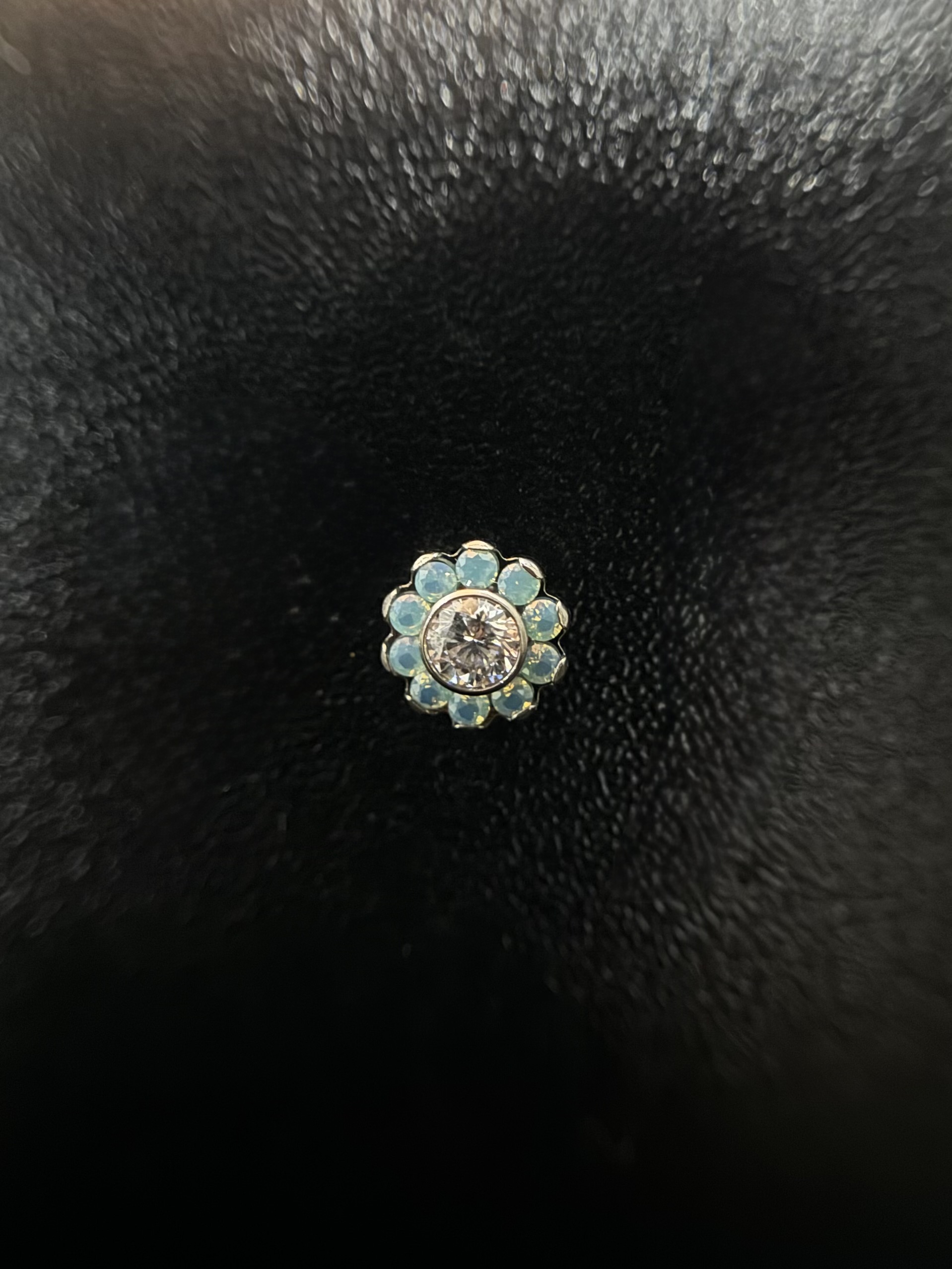 Labret Flor G Opalina Verde